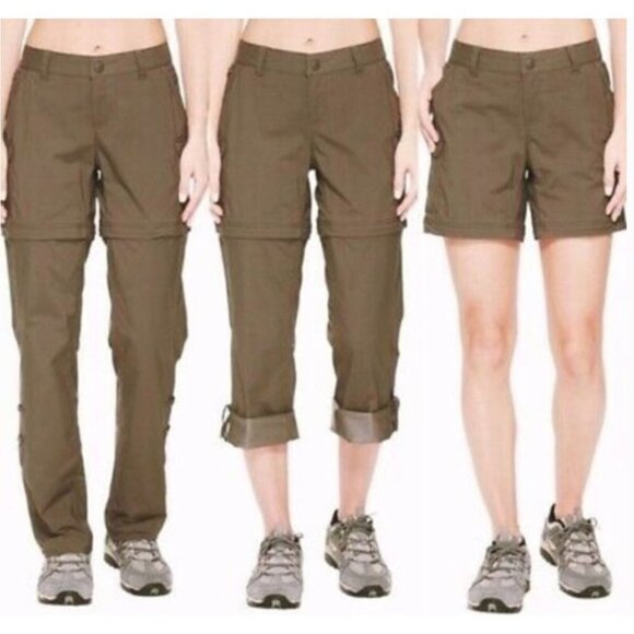 The North Face Pants - The North Face Paramount Valley Convertible Pant Green Sz 2 Hiking Travel  B26